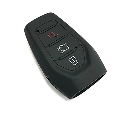Keycare Silicon Car Key Cover KC48 Fit for Mahindra Xuv 500 | Black
