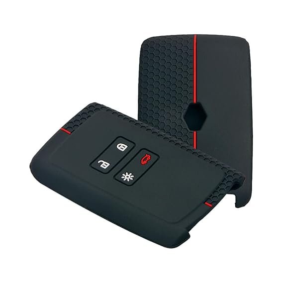keycare Silicon Key Cover KC46 Compatible for Kiger Triber Smart Card | Available in Black And Red Colour