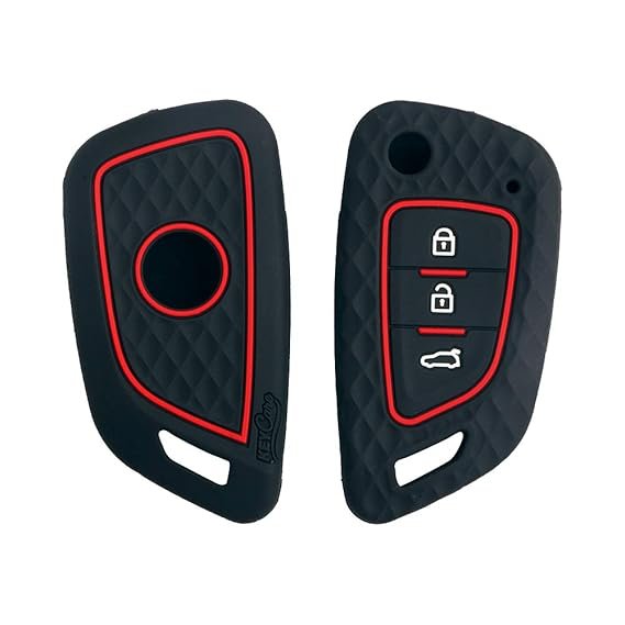 Keycare Silicon Key Cover KC59 for Xhorse DF Model Universal Remote flip Key | Available in Black,Grey and Red Colour