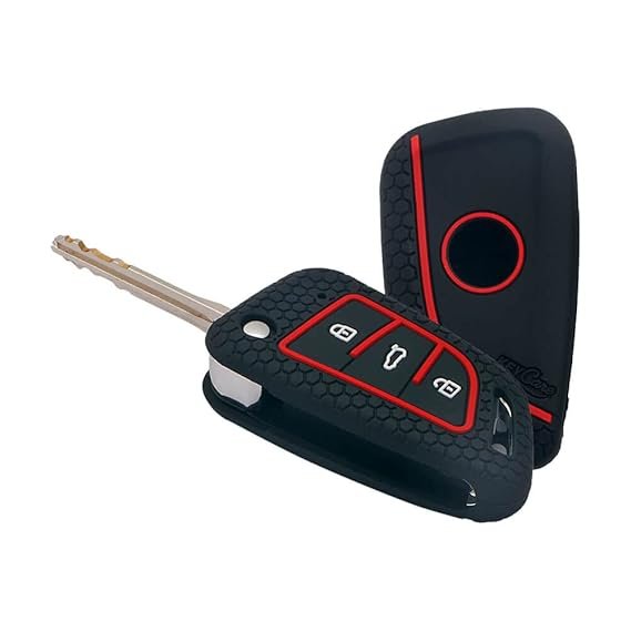 Keycare Silicon Key Cover KC55 for B29 Model Universal Remote flip Key | Available in Black,Red And Grey Colour