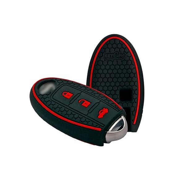 Keycare Silicon Key Cover KC53 Compatible for Micra, Sunny, Micra Active, Magnite, Teana 3 Button Smart Key | Black