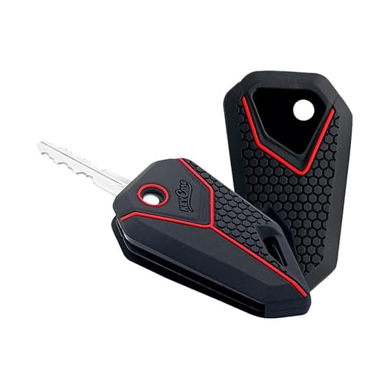 Keycare Silicon Key Cover Compatible for Universal Bike flip Key | Black | KC15