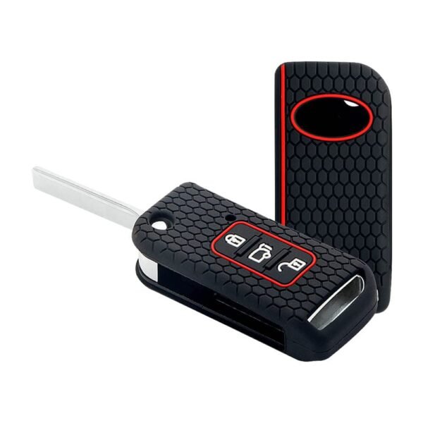 Keycare Silicon key cover fit for Mahindra XUV500 flip key KC 11 | Available in Black and Blue Colour