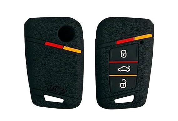 Keycare Silicon key cover KC40 fit for Tiguan, Jetta, Passat smart key | Black
