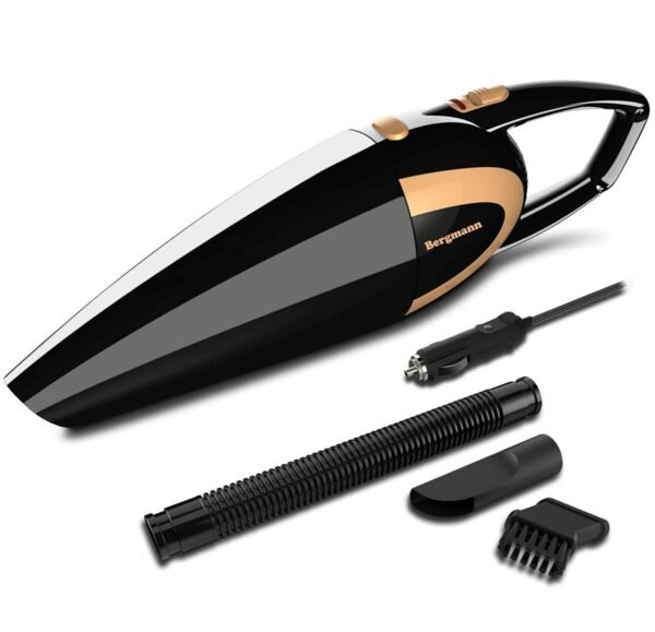 Stunner Car Vaccum Cleaner Black | 5m Power Cord 150W  Powerful Suction | Bergmann BAV-150B