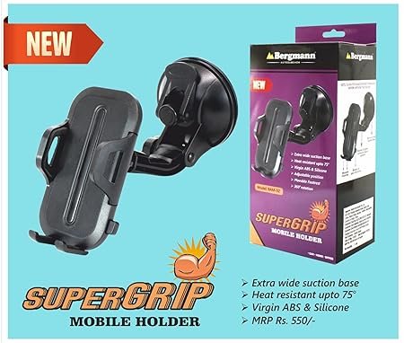 Super Grip Regular Mobile Holder Black | Bergmann BAM-92