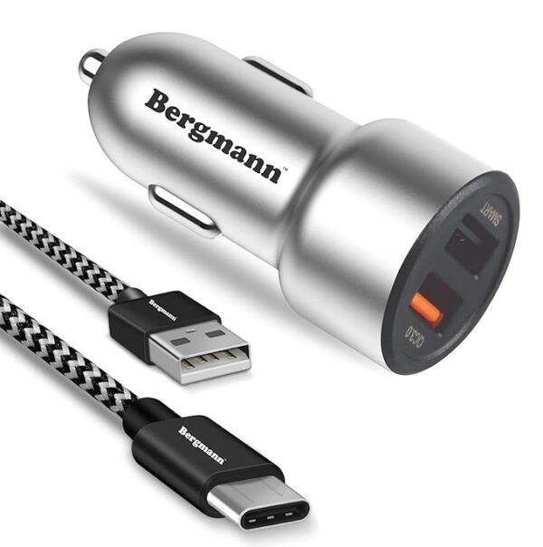 Cargenius XXF 1 | QC3.0 Car Charger with Micro USB Cable | Bergmann ?IBD-322