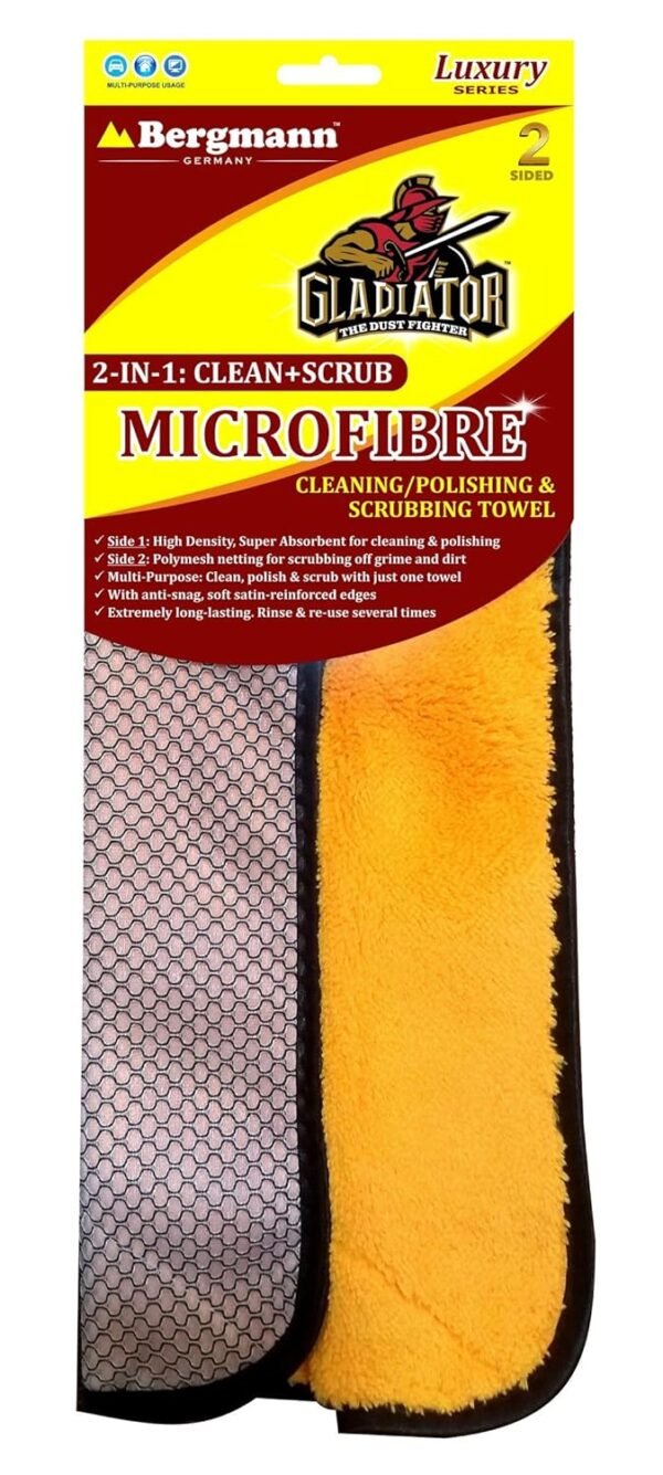 Gladiator 2-in-1 Clean and Scrub Microfiber Cloth | Bergmann BJ030117